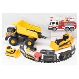 Tonka Truck, Toy Train, Bulldozers, Fire Engine