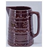 Marcrest Stoneware Daisy Pitcher Brown Glaze