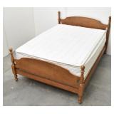 Full Size Bed Set: Wood Headboard Footboard +