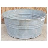 Galvanized Round Wash Tub 25" W X 11.5" T