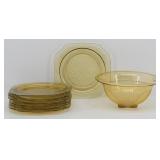 Federal Glass Golden Glow Depression Glass Dishes