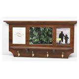 Wall Mounted Wooden Hall Rack, Mirror, Picture