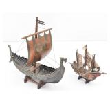 (2) Viking Ship Models