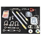 Hardware Lot: Shakles, Springs, Cable Clamps ...