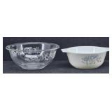Vtg Pyrex Blue Iris 6.5' Round Casserole &