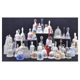Collection of Porcelain & Glass Bells, Elegant