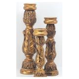 (3) Pillar Candle Pedestal Candle Holders