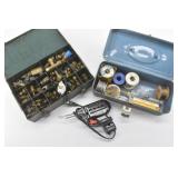 Electric Soldering Gun & Metal Boxes w/ Hardware