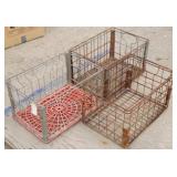 (3) Steel Wire Crates / Rustic Decor