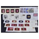 Collection of Golden Replicas United States Stamps
