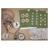 Antler Buttons, Necklaces, Keychain