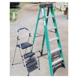 Werner 6' Step Ladder Fiberglass & 3-Step Ladder