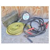Spot Light, Jumper Cables, Ammo Can & Tow Strap