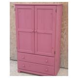 Pink Armoire Cabinet