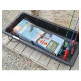 Shappell Jet Sled, Ice Auger & 3 Fishing Poles