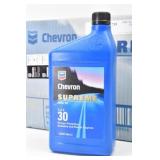 (12) 1 qt Chevron Motor Oil Supreme SAE 30