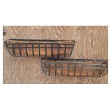 (2) Steel 36" Hay Rack Planters w/ New Liners