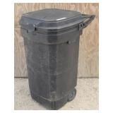 Sears 3ft Wheeled Trash Can with Attached Lid