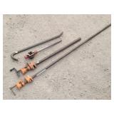 Pipe Clamps, Crowbar &  Pipe Threader