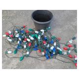 Multi-Color Christmas Lights (working) Flower Pot