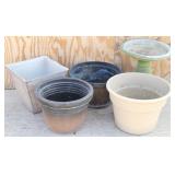 Five Decorative Flower Pots