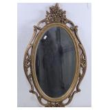 Ornate Frame Oval Wall Mirror 29" X 17"