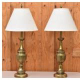 Pair of Vintage Brass 37" Table Lamps