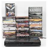 Curtis Blu - Ray Disc / DVD Player & 70 DVD