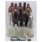 Collection of 10 Old Bottles