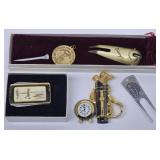 Golf Bag Mini Clock, Golf Money Clip, DIVVY...