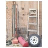 Gas Can, Lawn Sprinklers, Step Ladder, Extension +