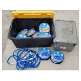 10  White Crystal Rope LED Lights & 3 Blue Ropes