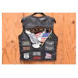 Diamond Plate Buffalo Leather Biker Vest...