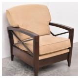 Contemporary Modern Arm Chair w/ Wood Arms