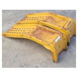 (2) Heavy Duty Yellow Steel Car Ramps