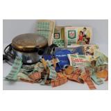 Collection of Green & Blue Bond Stamps, plus