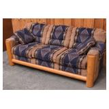 Rustic Log Cabin 3 Cushion Couch