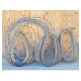 Western Decor: 3 Horse Collars & Barbed Wire