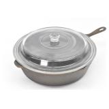 Cast Iron Chicken Fryer / Dutch Oven #10 Glass Lid