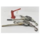 (2) Cable Pullers (Come-Alongs) & Bottle Jack