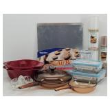 Kitchenware: Pyrex Pans, Silicone Molds, Bakeware,