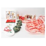 Christmas Lot: Candy Cane Lights, Nativity Set, ..
