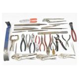 Vice Grips, Pliers, Snips, Crow Bar & Files