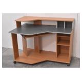 Corner Computer Desk Laminate, Keyboard Tray