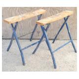 Two Folding Saw Horses
