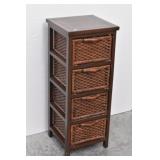 Wood & Wicker Storage Stand 3