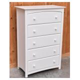 White 5 Drawer Dresser 34" W X 50" H