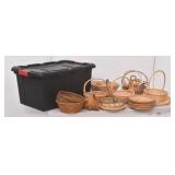 Assorted Wicker Baskets, Plate Holders in Tote