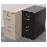 (2) Two Drawer Metal File Cabinets