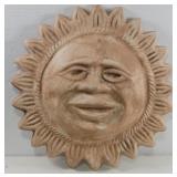 Concrete Sun Face Wall Plaque 23"